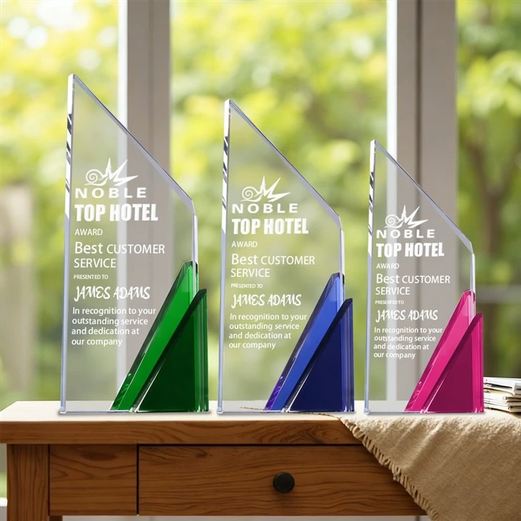 Crystal trophy award