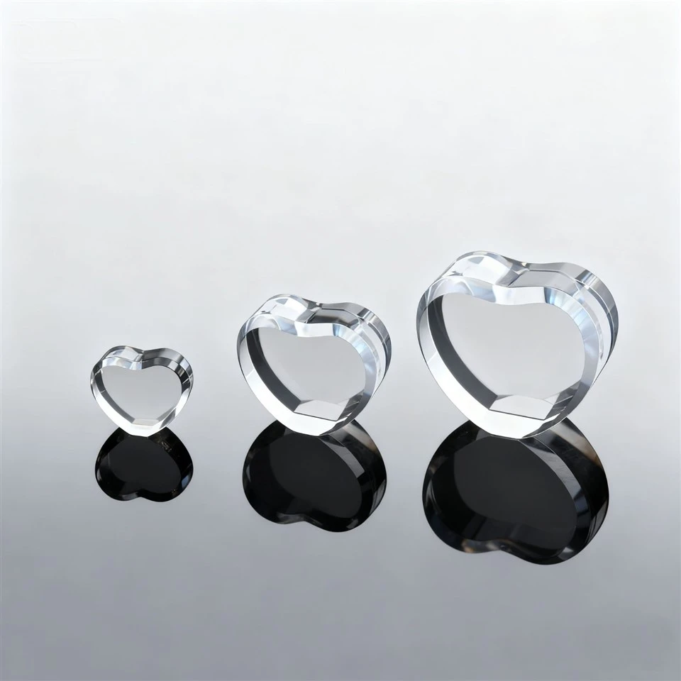 Free Standing Blank Crystal Heart Award factory