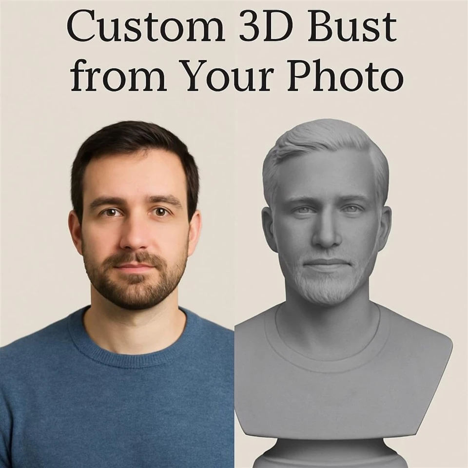 resin 3D portrait artwork